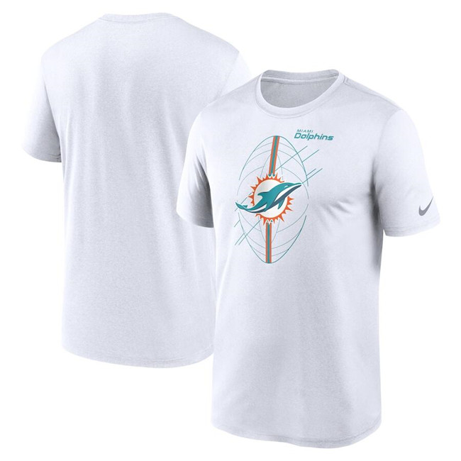 Men's Miami Dolphins White Legend Icon Performance T-Shirt Men's Miami Dolphins White Legend Icon Performance T-Shirt